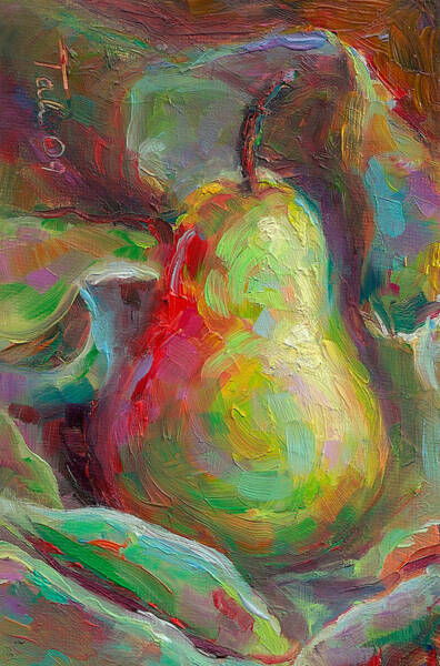 Talya Johnson - Just a Pear - impressionist still life