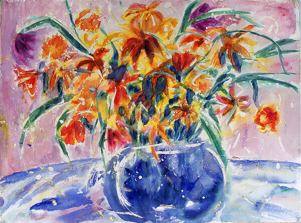 Studio Tolere - Lilies in a Blue Vase