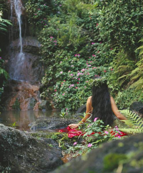 Tomas del Amo - Printscapes - Woman and Waterfall