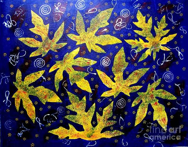 Priyanka Rastogi - Whimsical Painting-whimsical leaves