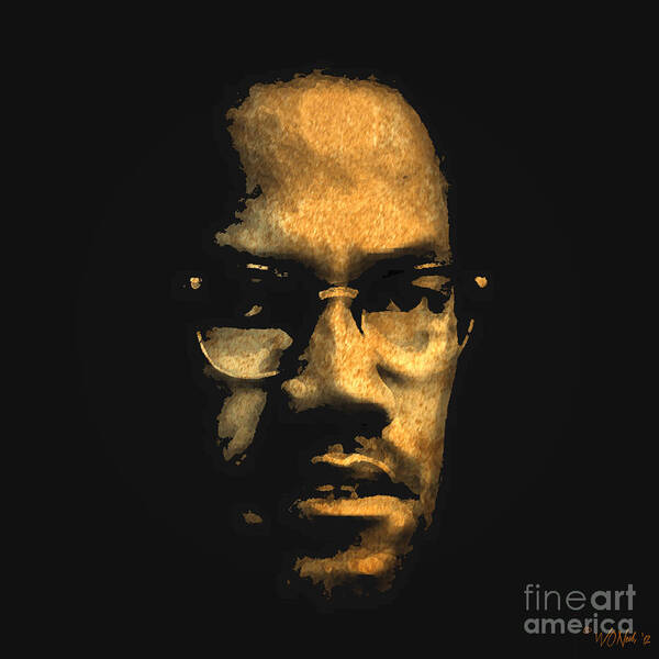 Malcolm X Digital Art Pixels