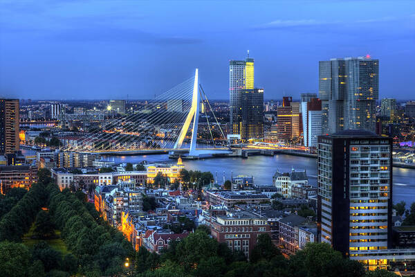 Shawn Everhart - Rotterdam Skyline with Erasmus Bridge