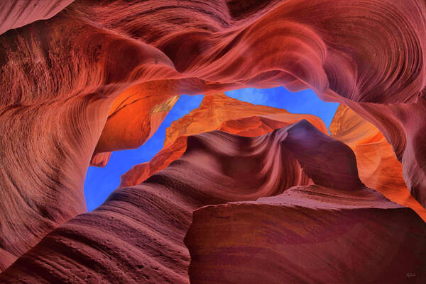 Greg Norrell - Fire Beneath the Sky in Antelope Canyon