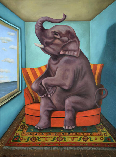 Leah Saulnier The Painting Maniac - Elephant In The Room 2