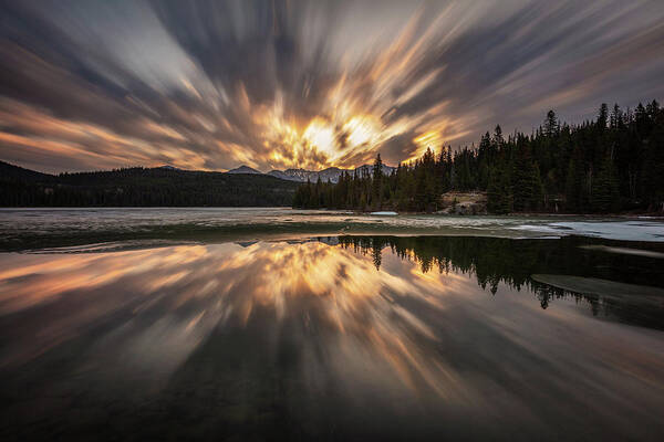 Pierre Leclerc Photography - Ethereal Reverie, a Dramatic Long Exposure Sunrise at Pyramid Lake, Jasper