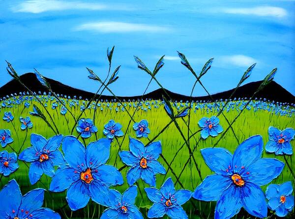 James Dunbar - Field Of Blue Flax Flowers #4