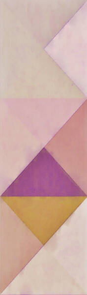 Gaby Ethington - Pink and Peach Vertical Panorama Geometric Pattern Art