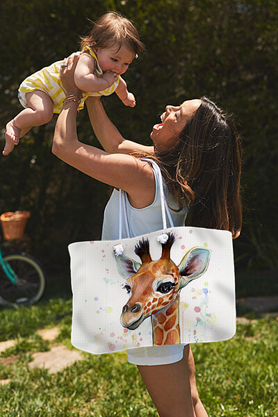 Baby Giraffe Watercolor Weekender Tote Bag for Sale by Olga Shvartsur