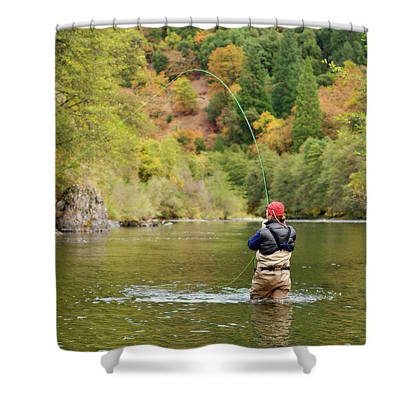 Steelhead Fishing Shower Curtains for Sale - Pixels Merch