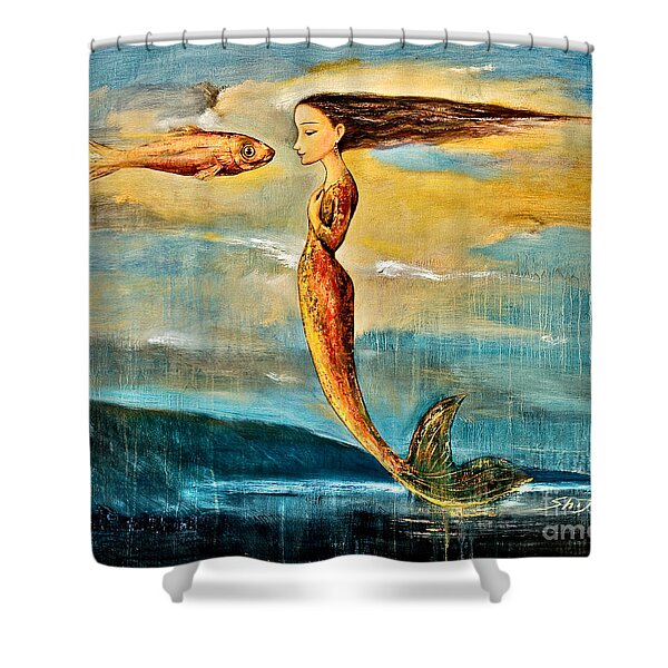 New Ariel Mermaid And Eric Love Print Shower Curtain Size 48x72 60x72 66x72 Inch 