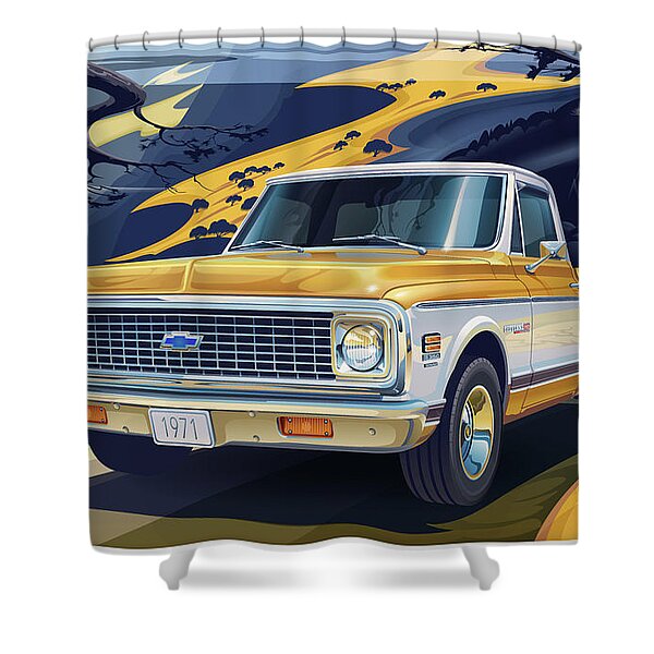 Details about   Legendary Car Design!! Mint Chevy Rusty Custom Shower Curtain 100% Polyester 