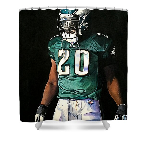 Shower Curtain featuring the painting Brian Dawkins Weapon X - Philadelphia...