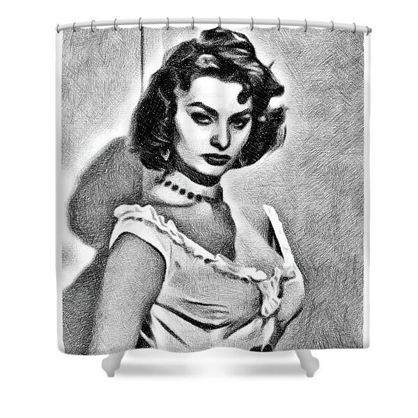 Sophia Loren Shower Curtains Fine Art America 