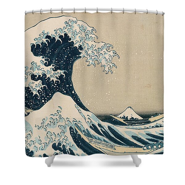 Asian Mountain Art Fabric SHOWER CURTAIN 70x70 Japanese Ink Landscape Scenic 