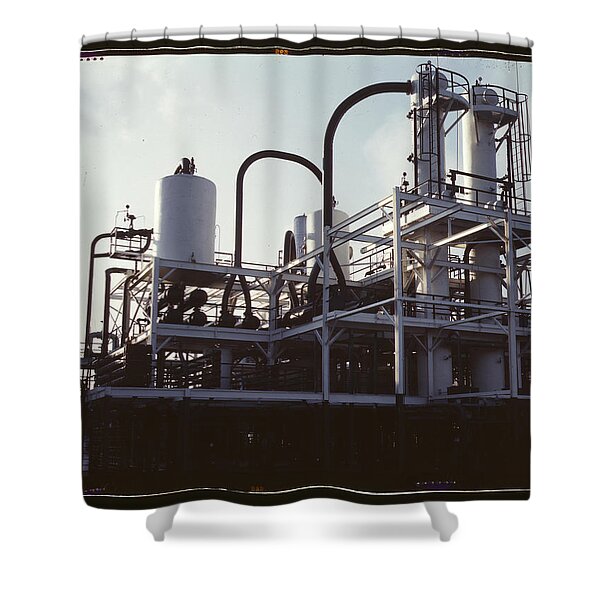3d Sketch Industry Fuel Storage Tank 2 Shower Curtain by Hh5800