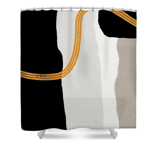 Nordic Shower Curtain Geometric Color Block Bath Curtains Bathroom