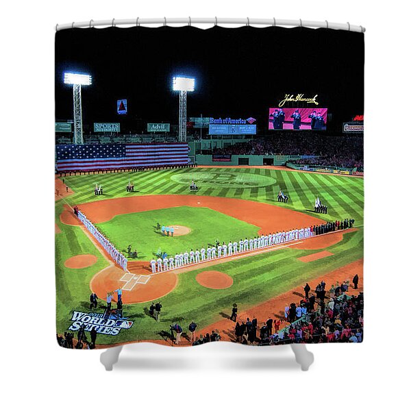 New Rare Boston Red Sox Baseball Custom Shower Curtain 60 x 72" 
