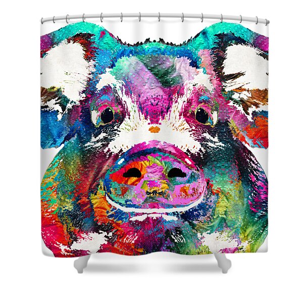 Details about   Kids Decor Cartoon Funny Pig Flying In The Sky  Fabric Shower Curtain Set 