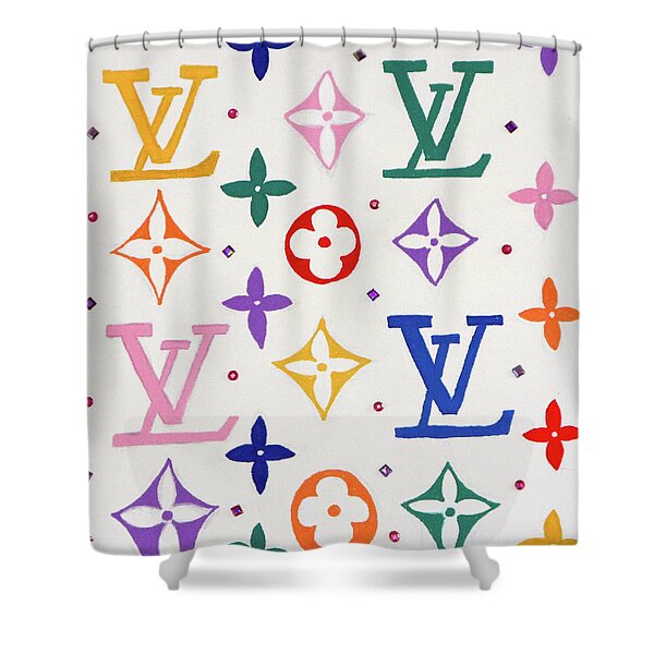 Louis Vuitton Shower Curtain And Rug Set