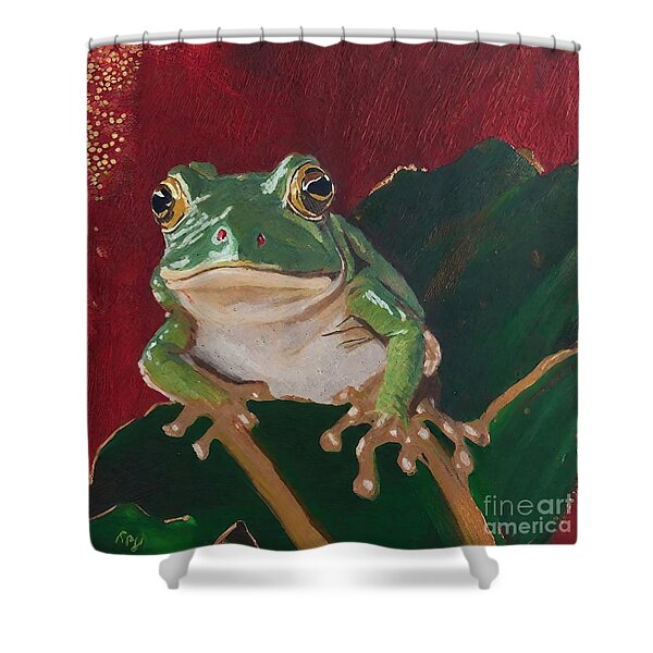 Tree Frog Shower Curtain, Native Animals in American Wilds with