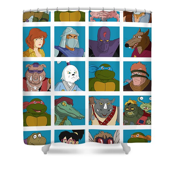 Teenage Mutant Ninja Turtles Nickelodeon Shower Curtain 72x72 for sale online 