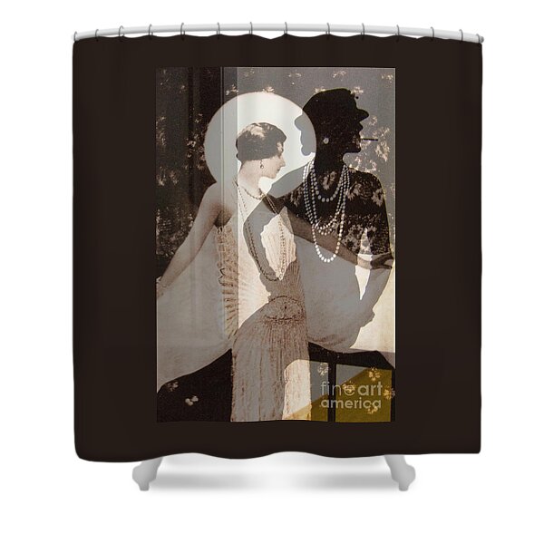 Coco Chanel black watercolor and quote 2 Shower Curtain by Mihaela Pater -  Fine Art America