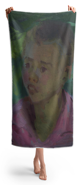 Woman Holding Towel