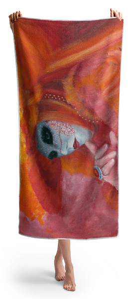 Woman Holding Towel