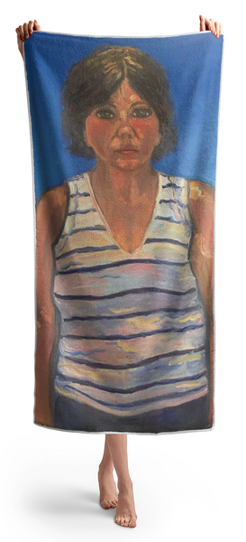 Woman Holding Towel