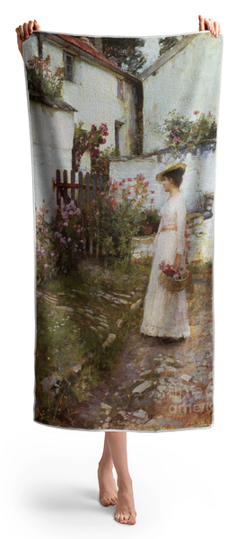 Woman Holding Towel