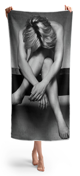 Woman Holding Towel