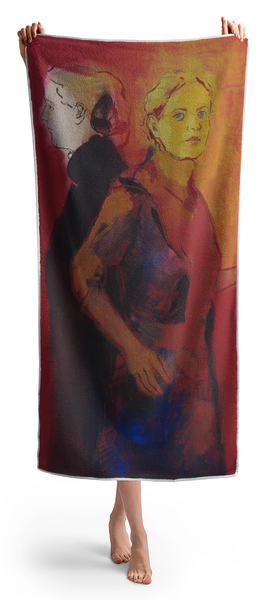 Woman Holding Towel