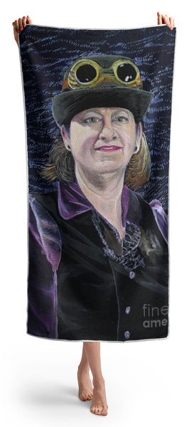 Woman Holding Towel