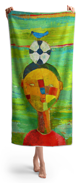 Woman Holding Towel