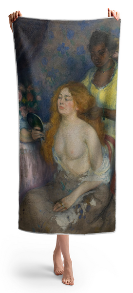 Woman Holding Towel