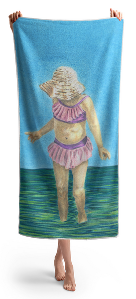 Woman Holding Towel