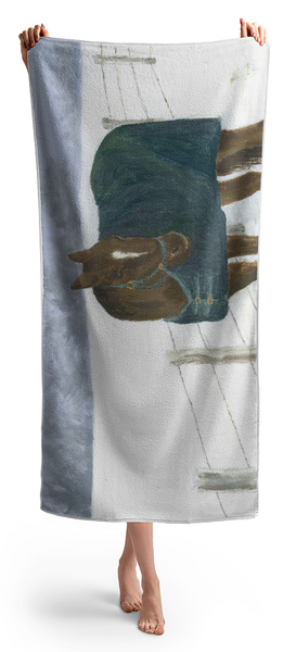 Woman Holding Towel