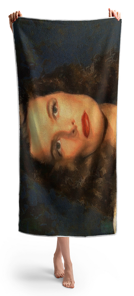 Woman Holding Towel