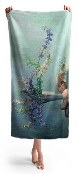 Woman Holding Towel