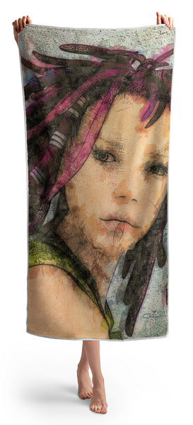 Woman Holding Towel