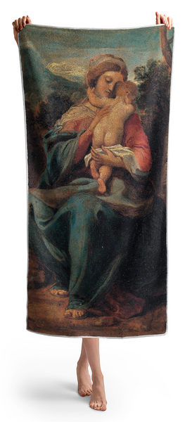 Woman Holding Towel