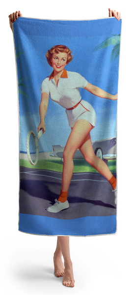 Woman Holding Towel