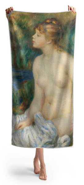 Woman Holding Towel