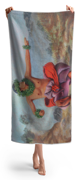 Woman Holding Towel