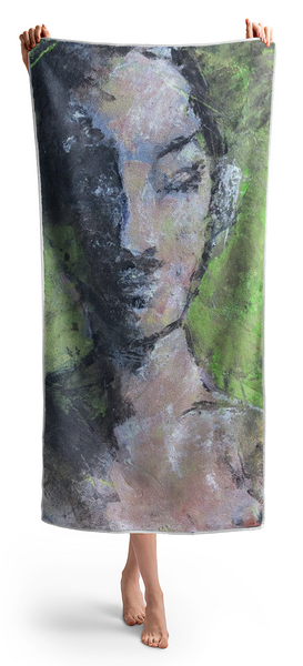 Woman Holding Towel