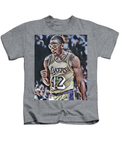 James Worthy Los Angeles Lakers Abstract Art T-Shirt by Joe