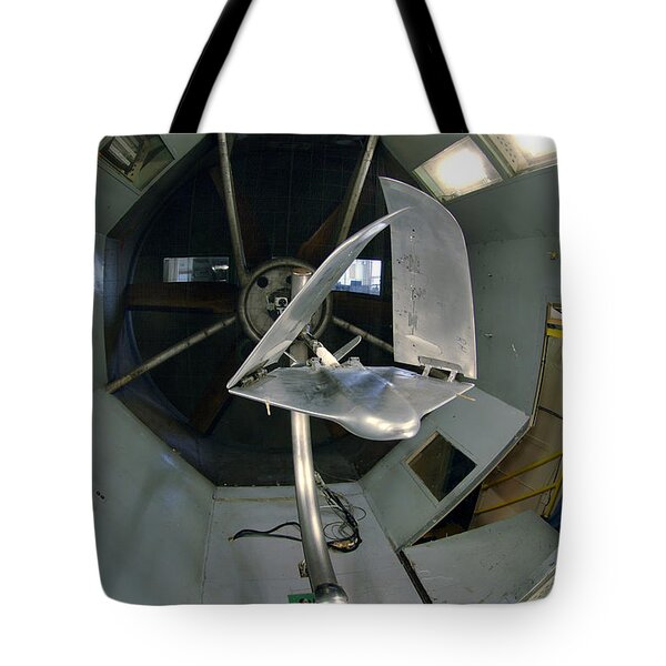 Model Airplane In Wind Tunnel Tote Bag