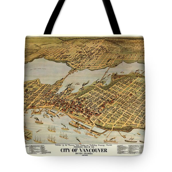 Vancouver British Columbia Canada Personalized Bachelorette Party Tote Bag  Custom Map of British Columbia Tote Bag  Birthday Party Tote