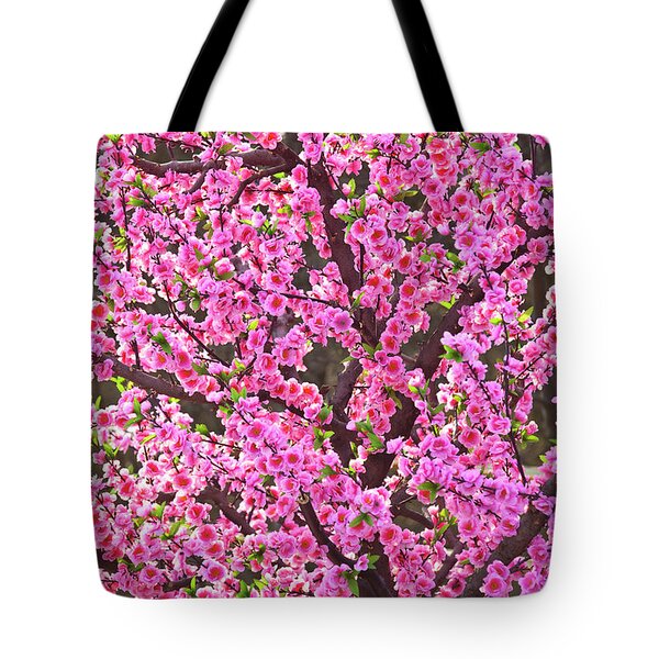 Cherry Blossoms on Black Tote Bag for Sale by aprincessinsp