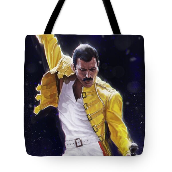 Freddie Mercury Queen Tote Bags Fine Art America